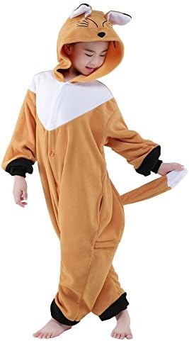 Unisex Children's Fox costume sleepwear party (125, Brown Fox)