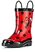 Little Girl's Red Ladybug Rubber Rain Boots - Size 10 toddler