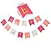 RZSAIDA HAPPY BIRTHDAY BANNER DECORATIONS - Perfect Party Supplies Kit, Hot Pink, Pastel Light Baby Pink, White Gold Foiled Bunting Flag Garland, Tissue Paper Fluffy Flower Pom Poms, Balloons,Girl Boy