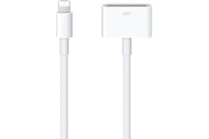 BELCOMPANY [Apple MFi Certified] Lightning to 30 Pin Adapter for iPhone, 8 Pin to 30 Pin Charging and Data Transfer Converter Compatible with iPhone 14 13 12 11 Xs X 8 7 6 5 4 iPad iPod - No Audio Support(White)