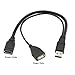 ChenYang USB 3.0 Splitter Y Cable USB 1 Male to 2 Female Extra Power Data Extension Cable for 2.5