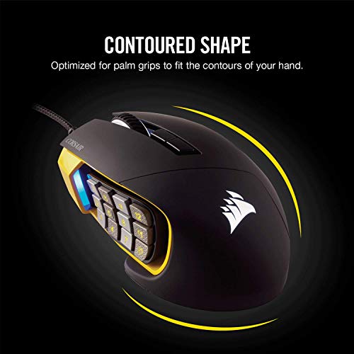 Corsair Scimitar Pro RGB MMO Gaming Mouse 16,000 DPI Optical Sensor