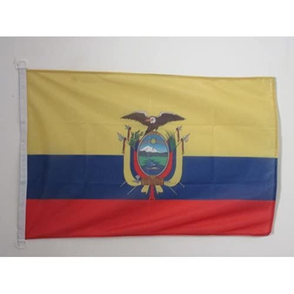 AZ FLAG - Ecuador Nautical Flag - 18'' x 12'' - For Outdoor and Boat - Ecuadorian Banner Knitted Polyester with Two Plastic Rings - Vivid Colors - 12x18 in - 45x30 Cm — image 1