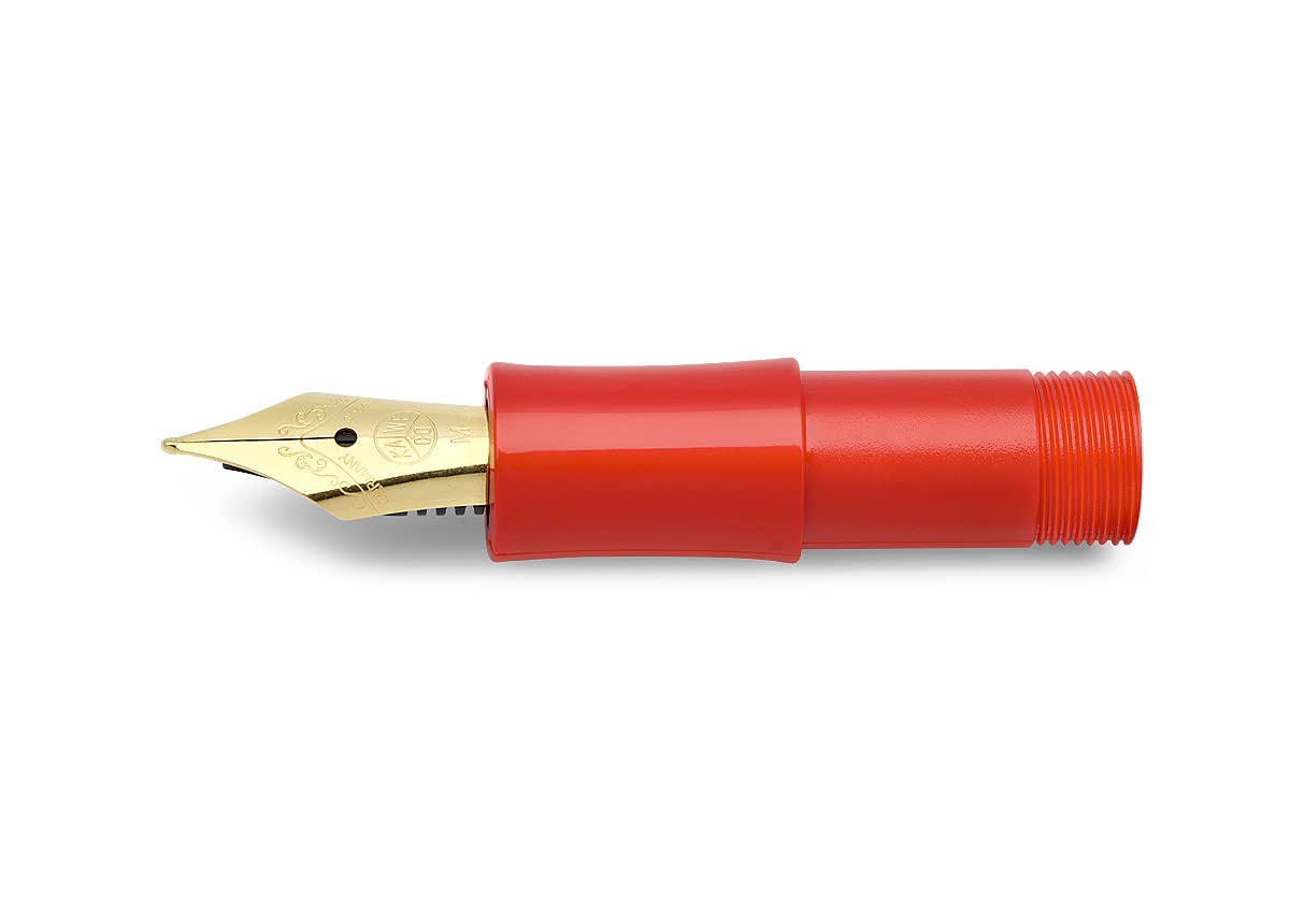Kaweco CLASSIC SPORT Front Part Red with Gold-Plated Steel Nib I Premium Fountain Pen Replacement Nib I Exclusive Fountain Pen Stainless Steel Nib Insert I Nib: B (Broad) โ image 1