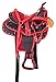 AceRugs 10″ 12″ 13″ Purple RED Pink Blue Silver Crystal Western Horse Pony Saddles Sets Synthetic Headstall REINS Breast Collar PAD (Red, 13)thumb 3