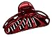Parcelona French Small Rain Drop Small 2 3/4 Inches Red Jaw Hair Claw Clip (Glossy Red)