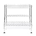Sink Dish Drying Rack, 3-Tier Adjustable Large Dishes Rack with Removable Drain Board, Kitchen Folding Dish Rack & Plate Holder, Rustproof Stainless Steel, Sturdy Chrome Dish Drainer Organizer