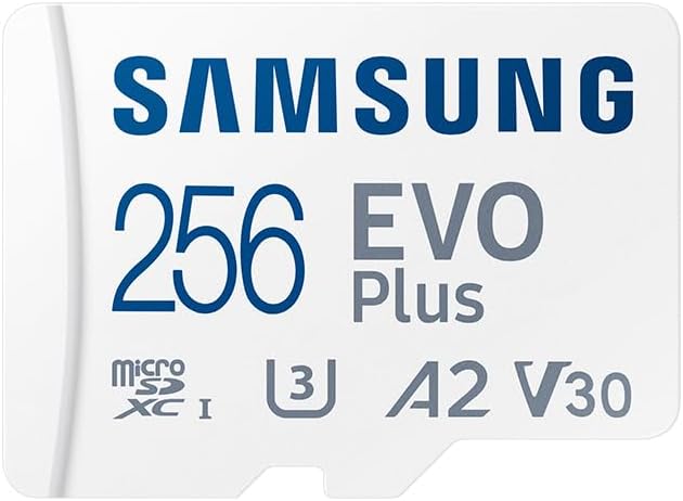 Samsung EVO Plus 256GB MicroSDXC UHS-I U3 V30 130MB/s Card + Adapter