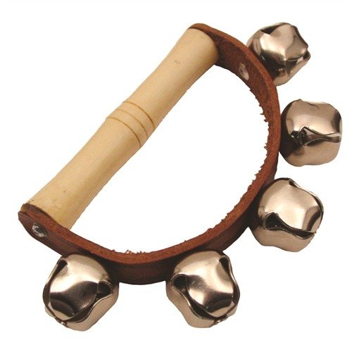 Basic Beat BBH03 5 Sleigh Bells on Handle Musical Instruments