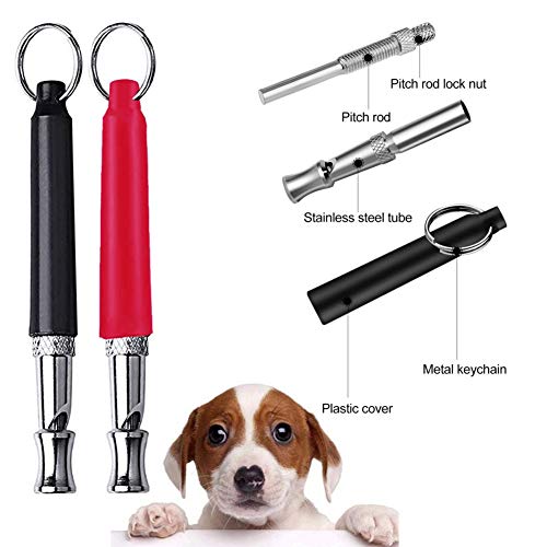 HONG111Pet Training Set Upgrade Version Dog Training Clicker with Dog Whistle Professional, Free Dog Clicker Wristband, Dog Lanyard (6 Pack) - Thumbnail 3