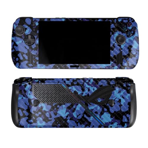 Carbon Fiber Skin Compatible with Asus ROG Ally X - Blue Modern Camo - Premium…