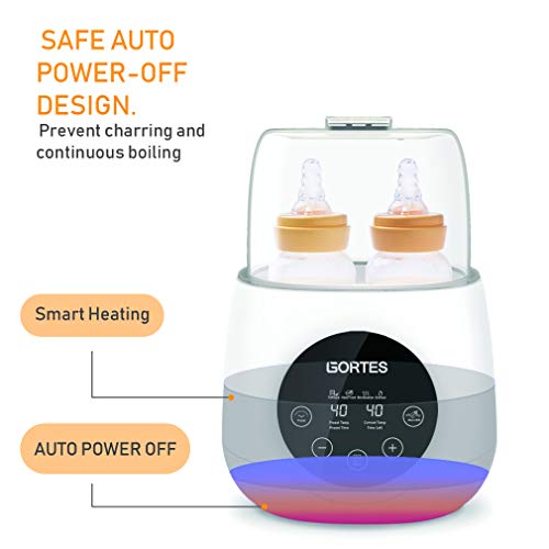 image for Gortes Baby Bottle Warmer, Deluxe Bottle Sterilizer & Smart Thermostat