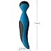 ROWAWA Silicone Massager Rechargeable and Waterproof 7 Speed Body Massager Electric Handheld Massager for Women Blue