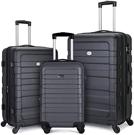 FOCHIER 3 Piece Luggage Sets Hardshell Expandable Suitcase with TSA Lock