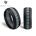 Silicone Wedding Ring for Men - by ArcRings - Comfortable, Breathable, Athletic, Unique Design, Thin Wedding Band for Him - Perfect for The Everyday Man