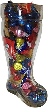 XL BOOT Glass - Oktoberfest Glass Drinking BOOT Filled Candy (Chocolate Filled)