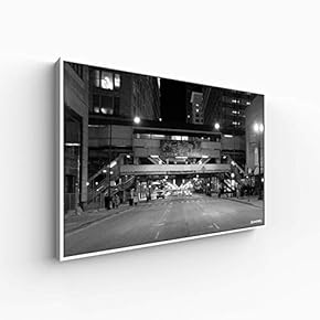 Canvas Wall Art for Living Room, Bedroom Black and White Construction Framed Canvas Prints for Home Decoration Ready to Hang - 16x24 inches