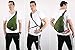 WATERFLY Packable Shoulder Backpack Sling Chest Sport Hiking Bag Cover Bicycle Messenger Cross Body Bag Rucksack (Olive)