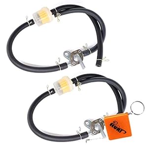 HURI Universele benzinekraan 5-6 mm Ø + benzinefilter 6 mm + slang voor 50-150 CCM bromfiets quad ATV enz.
