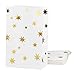 Party Treat Bags - 24-Pack Gift Bags Party Supplies, Paper Favor Bags, Recyclable Goodie Bags for Birthdays, Weddings, Baby Shower, Gold Foil Stars Design, White, 5.5 x 8.6 x 3 Inches