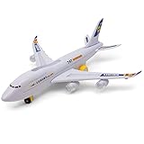 KIDSTHRILL Bump and Go 747 Kids Action Airplane - Plane with Attractive Lights and Sounds - Changes Direction On Contact - Best for Kids Age 3 and Up