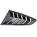 Side Window Louvers Fit for Ford Mustang 2015 2016 2017 2018 2019 2020 2021 2022 2023 Windshield Sun Shade Cover Matte Black - Pair