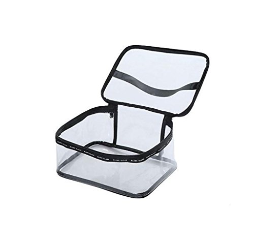 image for LOUISE MAELYS 2 Pieces Portable Clear Makeup Bag Zipper Waterproof Tra