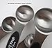 Kingware Home Metal Magnetic Measuring Spoons with Double Ends,18/10 Stainless Steel Measuring Spoons Set for Measuring Dry and Liquid Ingredients For Home Kitchen(5pcs)