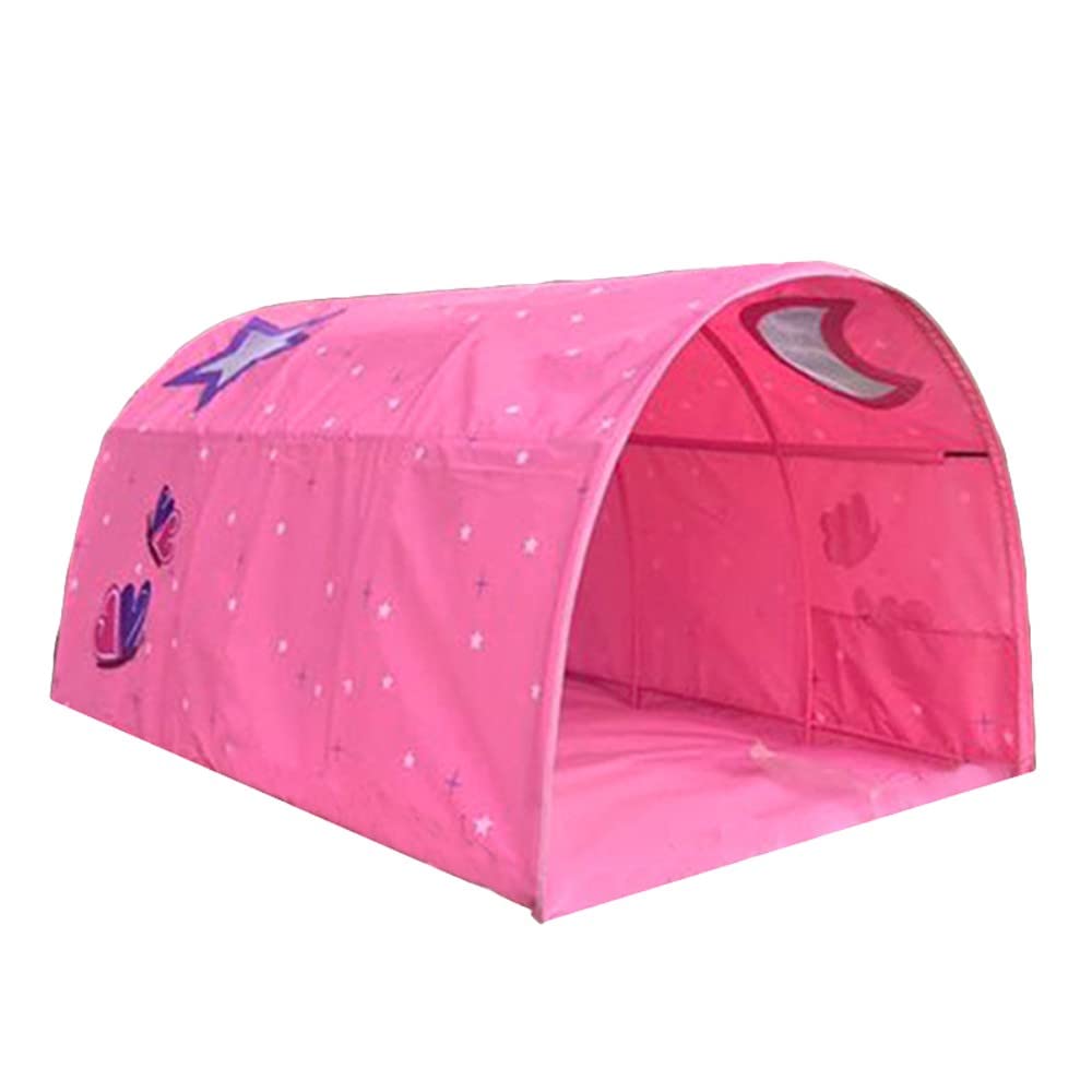 HI SUYI Children's Cabin Bed Tunnel Tent for 90-100cm in Width Loft Bed Bunk Tent,Fabric, Pink, Single