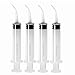 4pcs 12CC Disposable Dental Irrigation Syringe with Curved Tip