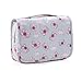Itraveller Portable Hanging Toiletry Bag/Portable Travel Organizer Cosmetic Bag for Women Makeup or Men Shaving Kit with Hanging Hook for vacation (Blue Flower)
