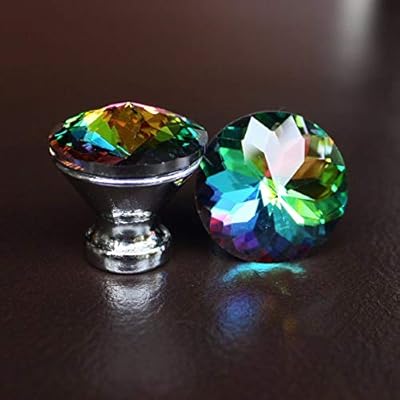 Ynizhure تماما 10 قطع 25 ملليمتر الماس الكريستال درج التأثيرات زجاج كروم سبائك درج خزانة خزانة سحب مقبض الباب المقابض انخفاض Leather Bag