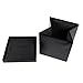NISUNS OT01 Leather Folding Storage Ottoman Cube Footrest Seat, 12 X 12 X 12 Inches (Black)