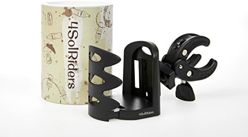 Stroller Clip Cup Holder - Fully Adjustable Universal Baby Drink Holder For Buggys/Wheelchairs/Pushchairs - Sturdy Grip W/Rubber Pad …