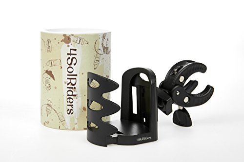 Stroller Clip Cup Holder - Fully Adjustable Universal Baby Drink Holder For Buggys/Wheelchairs/Pushchairs - Sturdy Grip W/Rubber Pad …