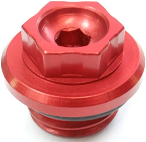 Custom CNC Oil Fill Cap for Honda Motorcycles - Red Anodized - Brand New