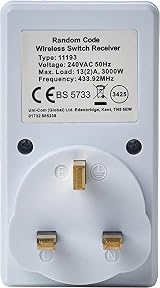 Uni-Com Remote Control Sockets 4-Pack UK Plug Wireless On Off Switch Power view 2