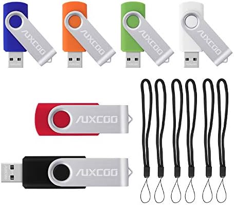 AUXCOO 6 Pack 16GB USB Flash Drive, Thumb Drive Memory Stick USB 2.0 (Mixed Colors)