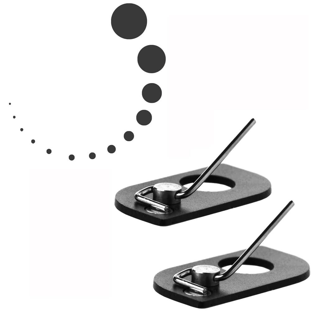 ANCLLO 2 Pieces Stainless Steel Magnetic Arrow Rest Archery LH Recurve Bow Arrow Rest for Target Hunting Professional Outdoor Sports Gear Accessory(Black)