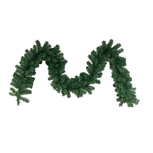 Uheng 9 Foot 10 Inch Christmas Decorations Christmas Garland Green Artificial Wreath Spruce Xmas Tree Fir Vine Thick Floral Xmas Hanging Ornaments for Mantel Stairs Wall Front Door Room
