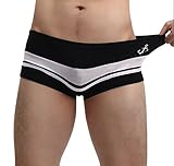 Henrny Mens Colorful Stripes Tight Boxer Shorts