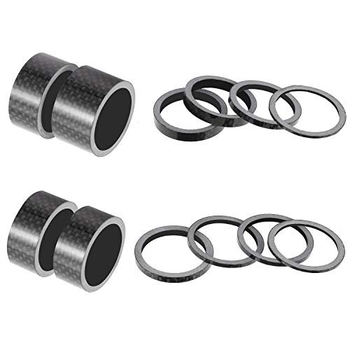 NINILUCK Bike Headset Spacer Carbon Fiber Bicycle Stem Spacer Kit 11/8