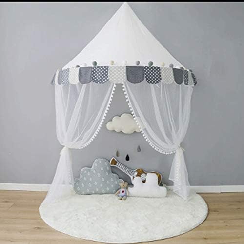 Dxmrwj メーカー公式ショップ キッズベビーベッド蚊帳 キャノピーベッドカバー蚊帳 カーテンラウンドドームテント 女の赤ちゃんの男の子蚊帳テント Color A