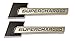 2pcs Supercharged Alloy Badge Emblems,3D Decal Replacement for TT A3 A4 A5 A6 A7 A8 Q3 Q5 Q7 S4 S6 S5 RS5 (Chrome Black)