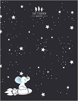 Sketchbook Space Elephant On Black Cover 85 X 11 Inches
