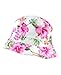 NYFASHION101 Fashionable Unisex Satin Lined Printed Pattern Cotton Bucket Hat, Pink Floral