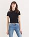 Simple Retro Women's Cotton Short Sleeve Round Neck Crop Top