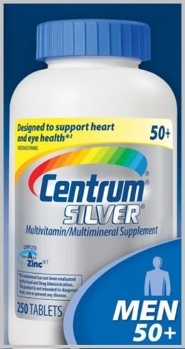 Csc17 Centrum Silver Multi-vitamin Multi-mineral Supplement Complete From A to Zinc to Support Heart and EYE Health for MEN Over 50+ - 250 Tablets Bottle