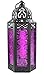 Vela Lanterns Moroccan Style Candle Lantern, Medium, Purple Glass primary