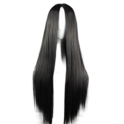 KUPARK 75cm Party Costume Cosplay Wigs Long Straight Synthetic Hairs